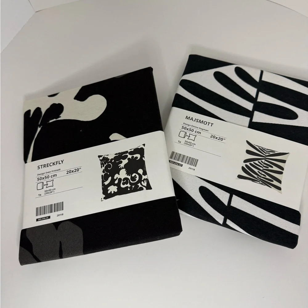 IKEA Black and White Pillow Cover